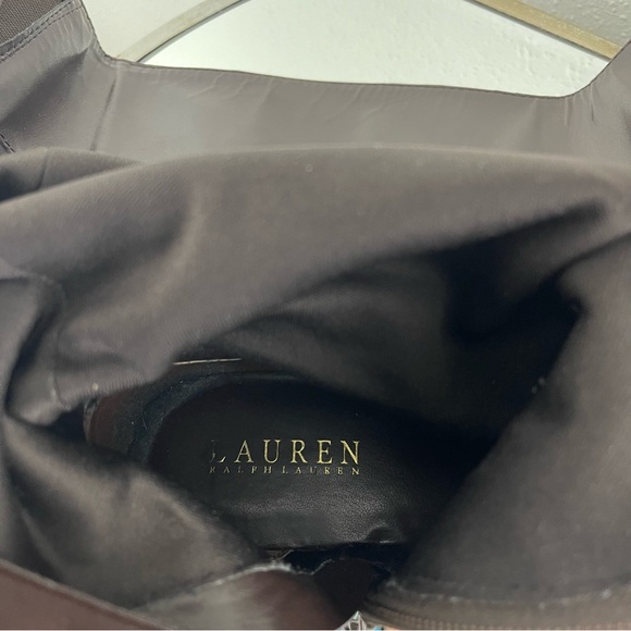 RALPH LAUREN Dark Brown Suede Leather Sulita Harness Tall Knee High Riding Boots - Picture 12 of 12